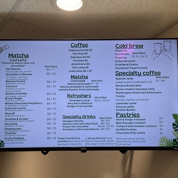 Casa Matcha - Menu - Coffee & Tea Near Me - Houston, Texas