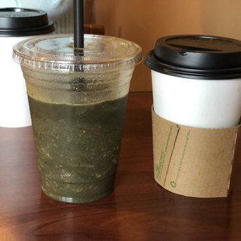 The Grind Cafe - Super fruit smoothie with added greens, plus a dark roast. Both were tasty. - Coffee & Tea Near Me - Racine, Wisconsin