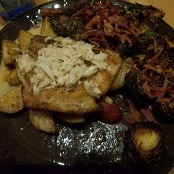 Saltine - Red fish with brussels sprouts - Southern Near Me - Jackson, Mississippi