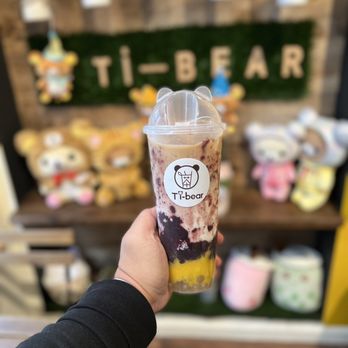 Tibear - purple rice mango genmaicha w/ crystal boba - Bubble Tea Near Me - Berkeley, California Tibear - purple rice mango genmaicha w/ crystal boba - Bubble Tea Near Me - Berkeley, California
