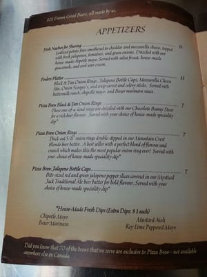 Menu photo 8 Pizza Brew Calgary, AB