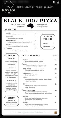 Menu photo 3 Black Dog Pizza Columbia, SC