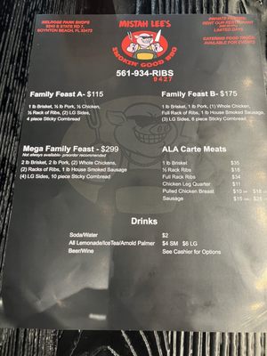 Menu photo 1 Mistah Lee's Smokin Good Bbq Boynton Beach, FL Menu photo 1 Mistah Lee's Smokin Good Bbq Boynton Beach, FL