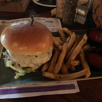 TownHall - My burger and fries. It was good, but I felt like it was a smaller portion than most restaurants - New American Near Me - Cleveland, Ohio TownHall - My burger and fries. It was good, but I felt like it was a smaller portion than most restaurants - New American Near Me - Cleveland, Ohio