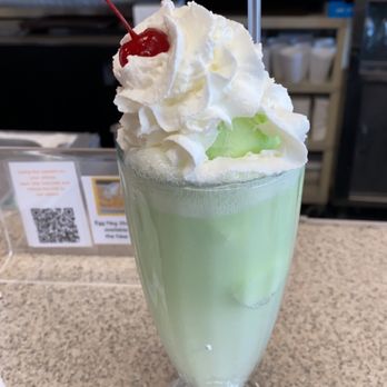 Doumar's Cones & Barbecue - Limeade float (absolutely delicious) - Barbeque Near Me - Norfolk, Virginia