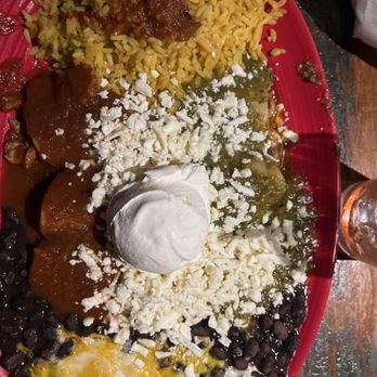River and Rail Cantina - Enchiladas Banderas Plato - Mexican Near Me - Cranford, New Jersey River and Rail Cantina - Enchiladas Banderas Plato - Mexican Near Me - Cranford, New Jersey