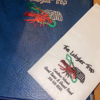 The Lobster Trap - Menu & Napkins - Seafood Near Me - Avalon, California