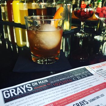 GRAY'S On Main - Fall Ol' Fashioned - Bars Near Me - Franklin, Tennessee