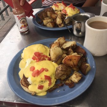 Cafe 222 - Pork Patty Benedict - Breakfast & Brunch Near Me - San Diego, California