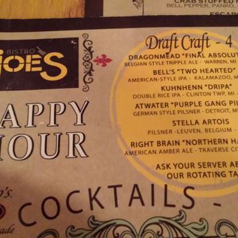 Bistro Joe's - AHHH MENU 5/17 - New American Near Me - Birmingham, Michigan