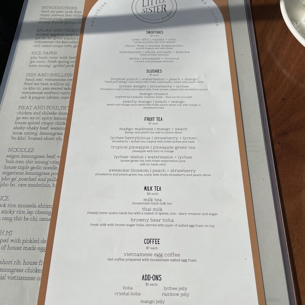 Little Sister - Drink Menu - Vietnamese Near Me - El Segundo, California Little Sister - Drink Menu - Vietnamese Near Me - El Segundo, California