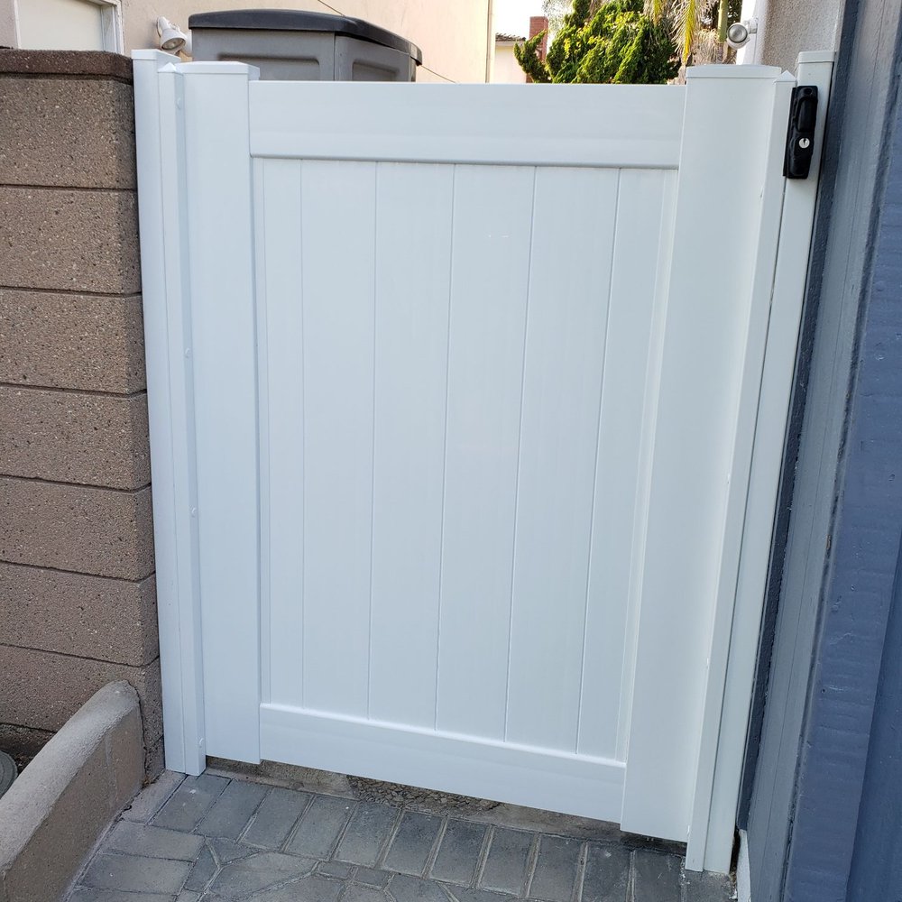 Vinyl Concepts - Front/outside of gate 2. - Fences & Gates Near Me - Torrance, California Vinyl Concepts - Front/outside of gate 2. - Fences & Gates Near Me - Torrance, California