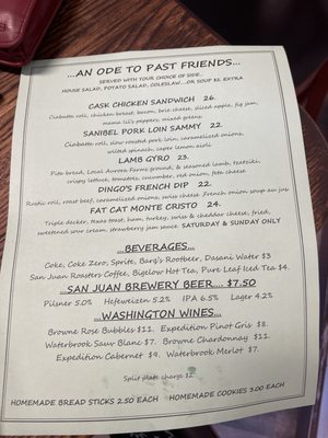 Menu photo 1 Cannery House Take 5 Friday Harbor, WA Menu photo 1 Cannery House Take 5 Friday Harbor, WA