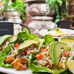 Angelicas - Shrimp lettuce wrap tacos