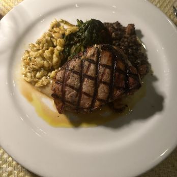 Mulvaney's B & L - Pork chop split in half to share with my wife. - New American Near Me - Sacramento, California