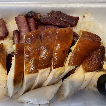 Chung Wang BBQ - Chicken and Char Siu on rice - Barbeque Near Me - Katy, Texas