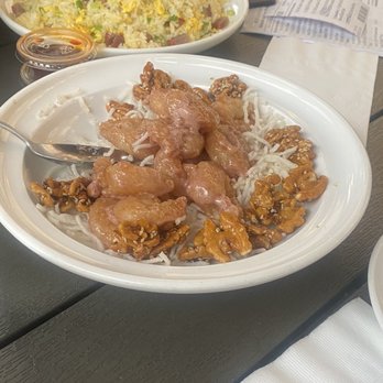 Dragon Beaux - Honey Glazed Walnut Shrimps with Cranberries Aioli and Fried Rice w/ BBQ Pork - Dim Sum Near Me - San Francisco, California
