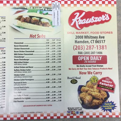 Menu photo 5 Krauszer's Hamden, CT