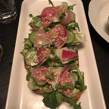 BLVD Steakhouse - Whipped Avocado, baby garlic, cucumber, Parmesan, seeds. - New American Near Me - Chicago, Illinois BLVD Steakhouse - Whipped Avocado, baby garlic, cucumber, Parmesan, seeds. - New American Near Me - Chicago, Illinois