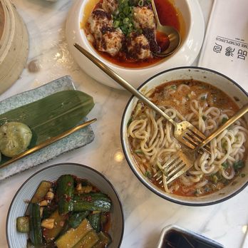 Supreme Dumplings - spicy cucumber, tan tan noodles, spicy shrimp and pork won ton - Shanghainese Near Me - Honolulu, Hawaii Supreme Dumplings - spicy cucumber, tan tan noodles, spicy shrimp and pork won ton - Shanghainese Near Me - Honolulu, Hawaii