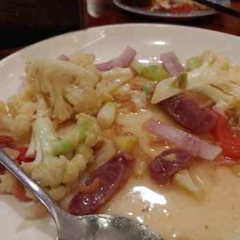 Congee Village - Cauliflower with preserve meat - Cantonese Near Me - Flushing, New York Congee Village - Cauliflower with preserve meat - Cantonese Near Me - Flushing, New York