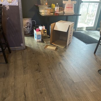 The Blind Pig - Boxes on floor - Sports Bars Near Me - Cedar Rapids, Iowa