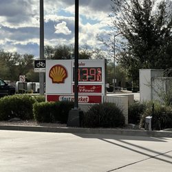 Shell Gas Station - Street signage