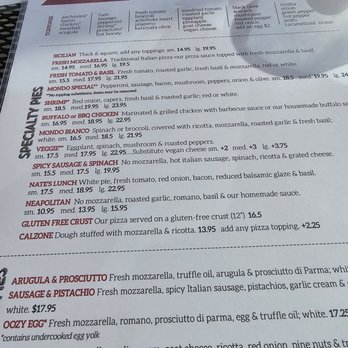 Mondo - Menu - Pizza Near Me - Middletown, Connecticut