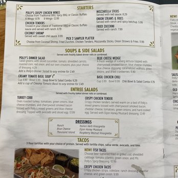 Polly's Pies - Menu as of June 2020 - American Near Me - Norco, California