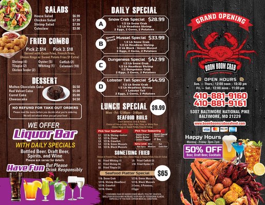 Menu photo 7 boom boom crab seafood Carroll, MD Menu photo 7 boom boom crab seafood Carroll, MD