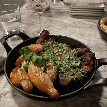Westlight - Harissa grilled strip steak and fingerling Potatoes - Tapas/Small Plates Near Me - Brooklyn, New York