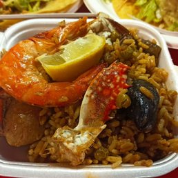 Seafood paella $13