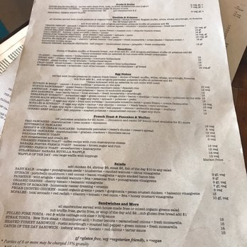 Farmer's Table - Front of menu - New American Near Me - La Mesa, California