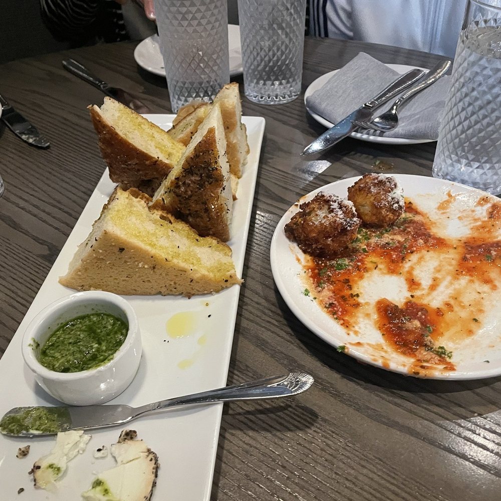 Bella - Focaccia bread and arancini (mostly eaten) apps - Italian Near Me - Maryville, Tennessee