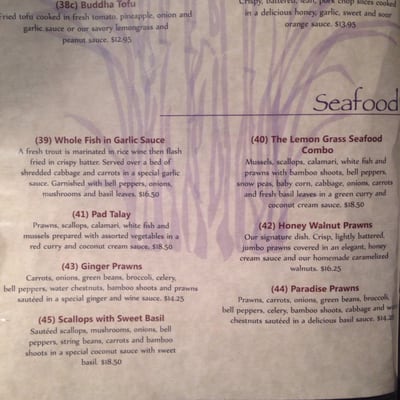 Menu photo 3 The Lemon Grass Restaurant - Lacey Lacey, WA Menu photo 3 The Lemon Grass Restaurant - Lacey Lacey, WA