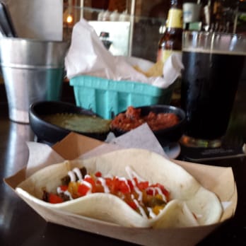 Vinyl Taco - Barbacoa with chips, salsa and Black Butte Porter. - Tapas/Small Plates Near Me - Fargo, North Dakota Vinyl Taco - Barbacoa with chips, salsa and Black Butte Porter. - Tapas/Small Plates Near Me - Fargo, North Dakota