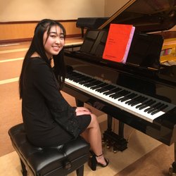 My student, moments before her Senior Recital.  2/2019