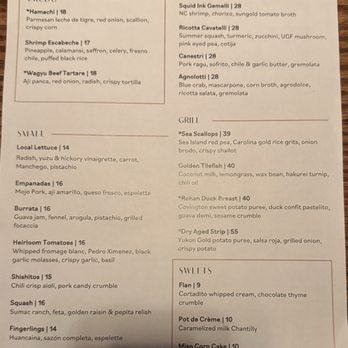 Customshop Handcrafted Food - Menu 7/10/2025 - New American Near Me - Charlotte, North Carolina