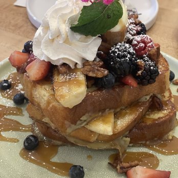 Egg Posh - Banana Split French Toast - Breakfast & Brunch Near Me - Frisco, Texas Egg Posh - Banana Split French Toast - Breakfast & Brunch Near Me - Frisco, Texas