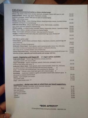 Menu photo 3 Ambrosia Cafe and Giftware Adelaide, SA Menu photo 3 Ambrosia Cafe and Giftware Adelaide, SA