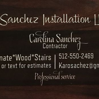 Sanchez Installation - Business card - Flooring Near Me