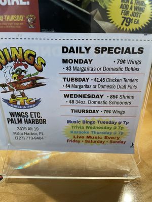 Menu photo 5 Wings Etc Palm Harbor, FL Menu photo 5 Wings Etc Palm Harbor, FL