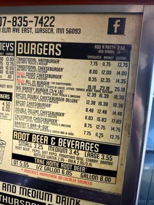 Menu photo 4 Barney's Drive-In Waseca, MN