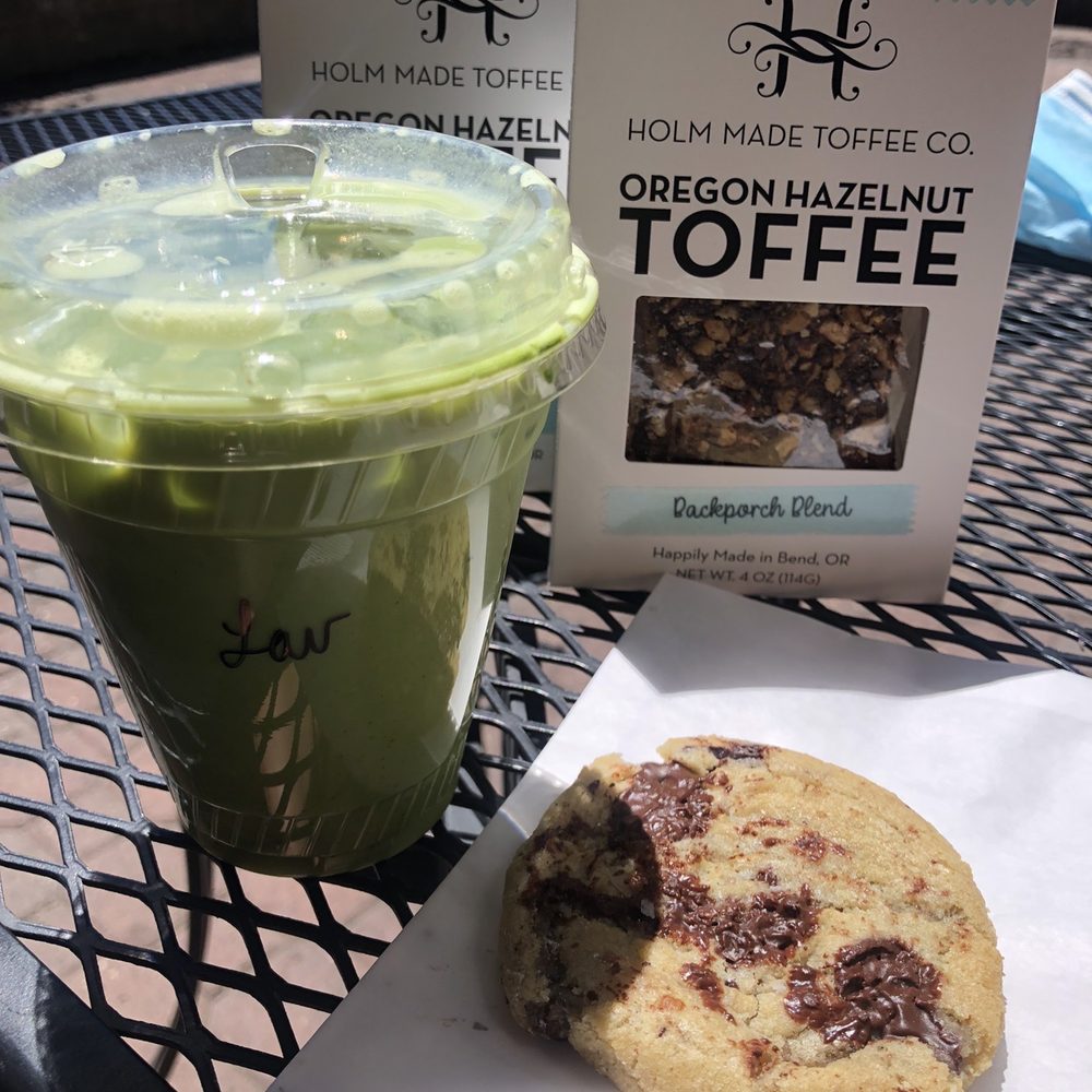 Lavender Matcha, Toffee and Chocolate Chip Cookie