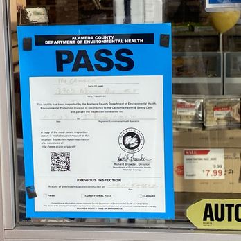 Mega Mart - Inspection sheet - International Grocery Near Me - Fremont, California