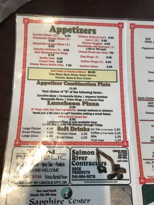 Menu photo 6 Gallucci's Pizzeria Lincoln City, OR