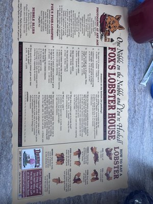 Menu photo 2 Fox's Lobster House York, ME Menu photo 2 Fox's Lobster House York, ME