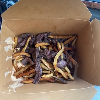 Tavern on Main - This is the stake frites! For $32 I would think it'd come lnicer rather than dumped into a to-go box!!!! The food IS good though! - New American Near Me - Jeffersonville, New York Tavern on Main - This is the stake frites! For $32 I would think it'd come lnicer rather than dumped into a to-go box!!!! The food IS good though! - New American Near Me - Jeffersonville, New York