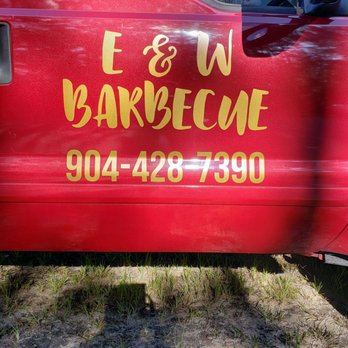 E & W Barbeque - the side of a red truck - Food Trucks Near Me E & W Barbeque - the side of a red truck - Food Trucks Near Me