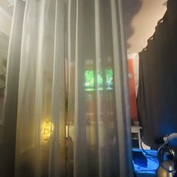 The curtain that divided my friend and I.
